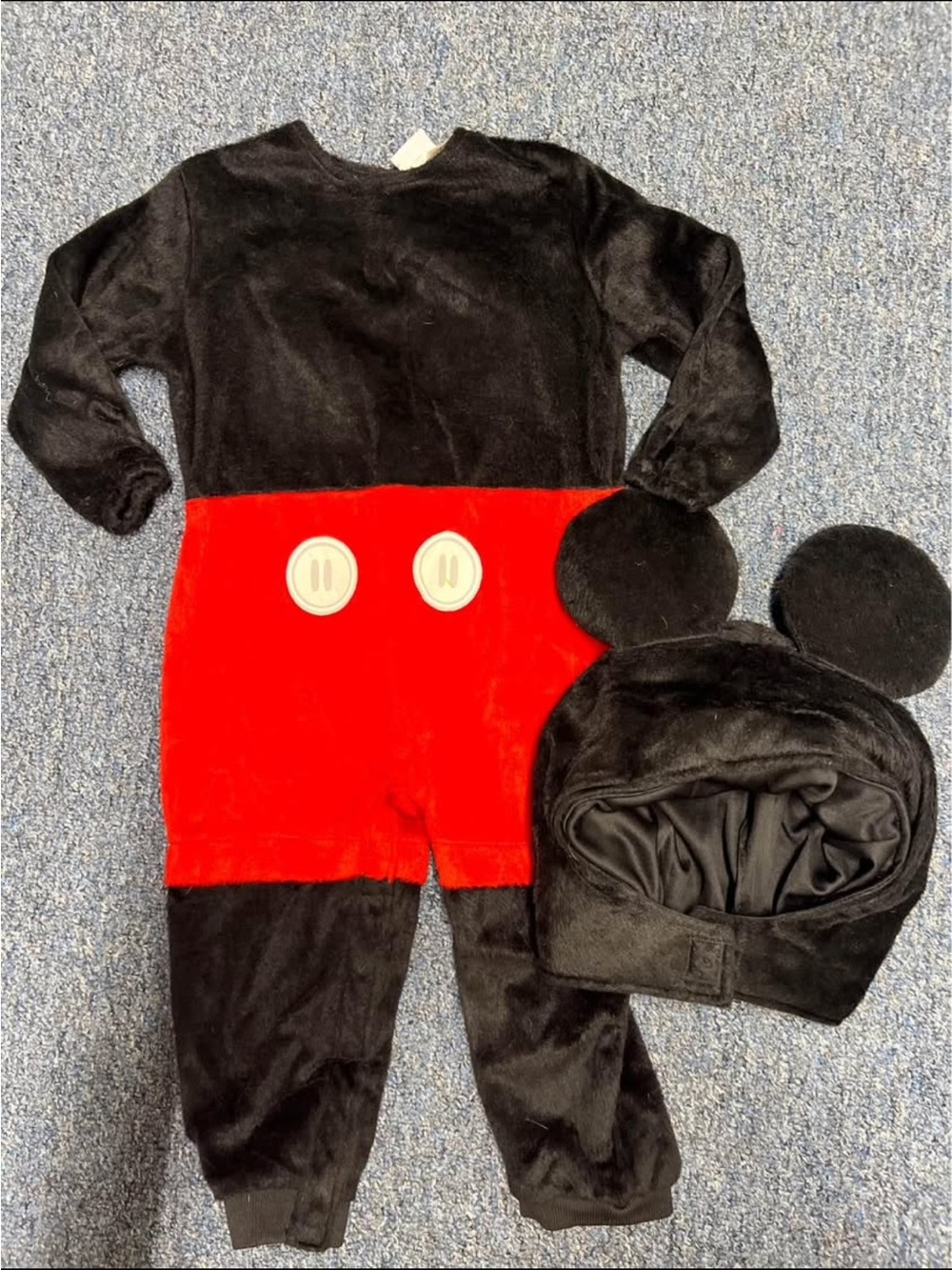 Mickey Mouse costume Classic Black & Red Mouse Kids Halloween Costume with Ears